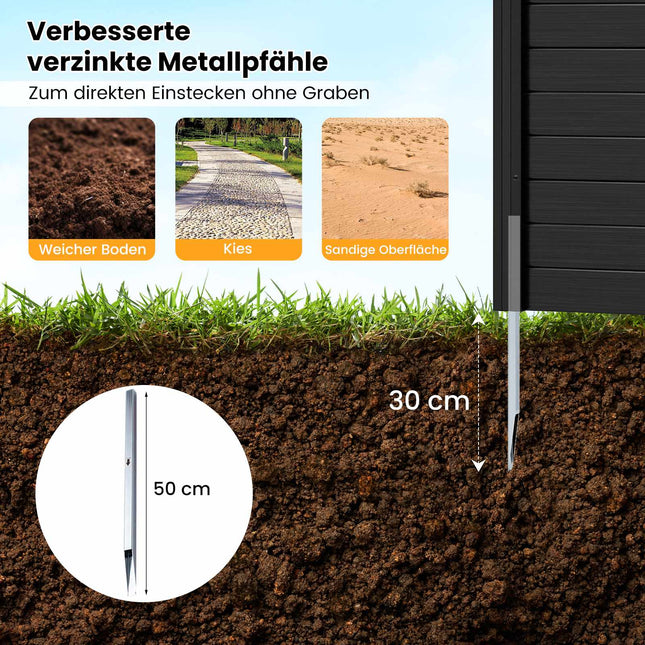 Panneaux de clôture de jardin pour préserver votre intimité, 123 x 123 cm, noir, PVC