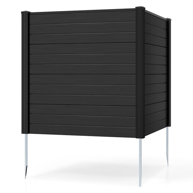 Panneaux de clôture de jardin pour préserver votre intimité, 123 x 123 cm, noir, PVC
