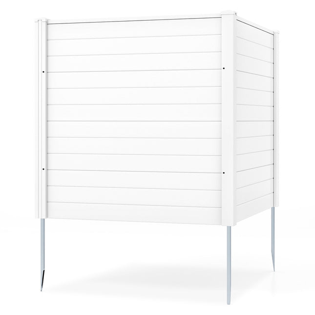 Panneaux de clôture de jardin pour préserver votre intimité, 123 x 123 cm, blanc, PVC