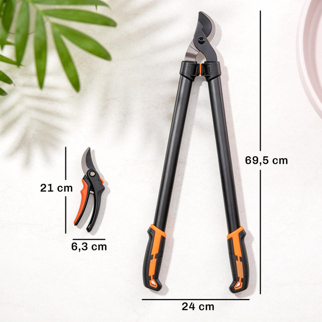 Ensemble de sécateurs de jardin, 2 pièces, lames résistantes à la rouille