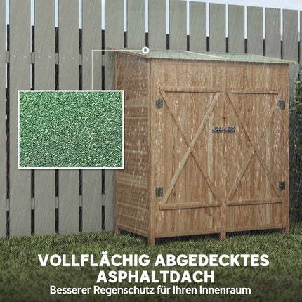 Gartenschrank mit Beistelltisch, Tannenholz, 140 x 75 x 157 cm
