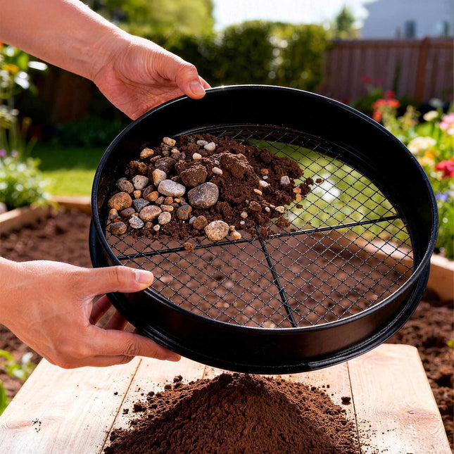Ensemble de tamis de jardin 5 en 1, acier inoxydable, Ø 30 cm