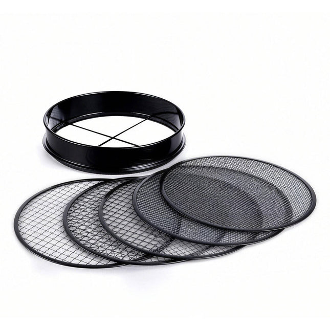 Ensemble de tamis de jardin 5 en 1, acier inoxydable, Ø 30 cm