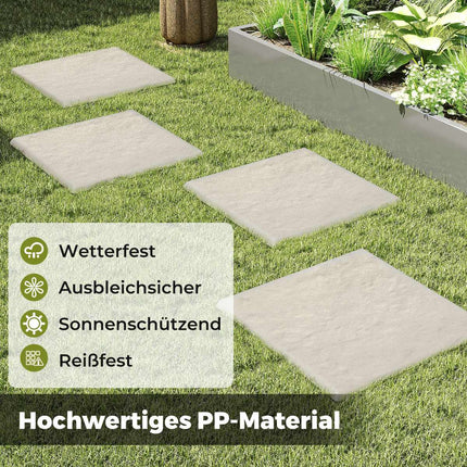 Ensemble de dalles de jardin, 8 pièces, 39,5 cm, beige