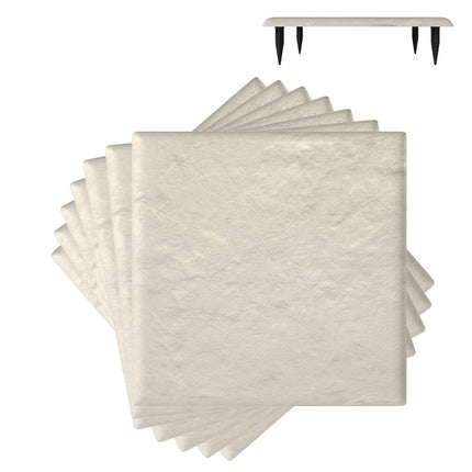 Ensemble de dalles de jardin, 8 pièces, 39,5 cm, beige
