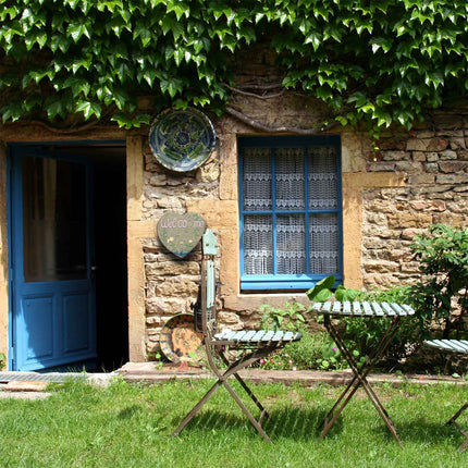 Marches de jardin en pierre Cœur « Bienvenue »