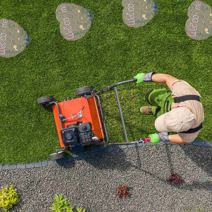 Marches de jardin en pierre Cœur « Bienvenue »