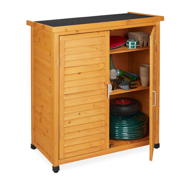 Armoire de rangement de jardin avec feutre bitumé résistant aux intempéries