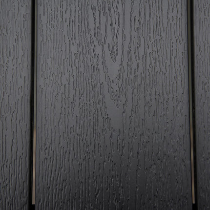 Table De Jardin 6 Personnes Table À Manger Table En Aluminium Facile D'Entretien Mobilier De Jardin Plastique Noir 140X90X74Cm