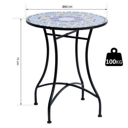 Table De Jardin® Table De Balcon Ronde Ø60 X H71 Cm