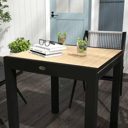 Ausziehbarer Gartentisch für 6 Personen, Aluminium, gelb
