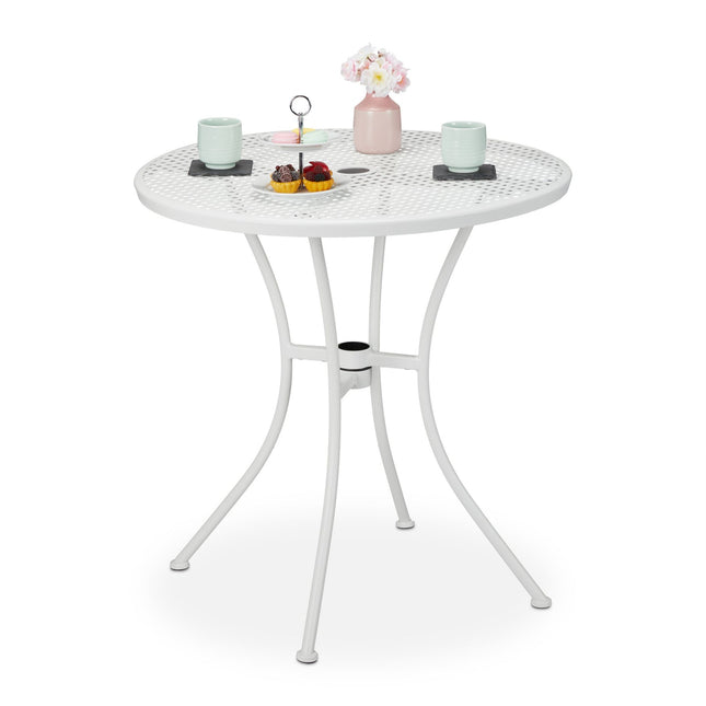 Table de jardin avec trou pour parasol