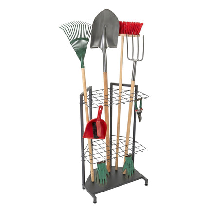 Porte-outils de jardin en acier, capacité de 34 outils, anthracite