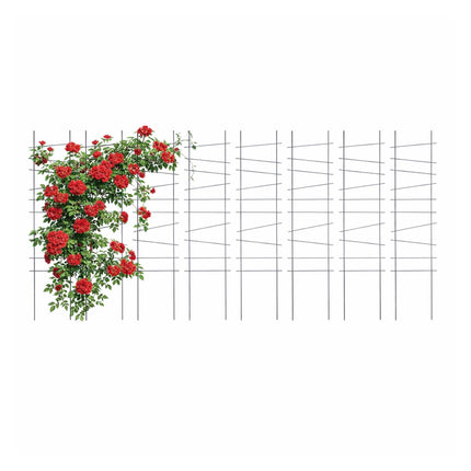 Ensemble de treillis de jardin, 8 supports métalliques pour plantes grimpantes