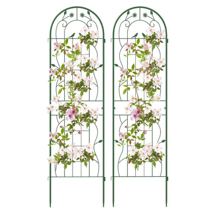 Rankhilfe-Set, Metall, 180x50 cm, Grün, 2er-Pack