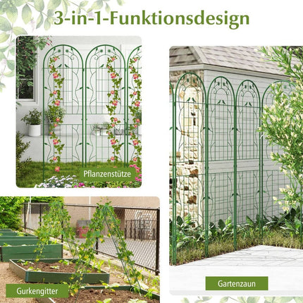 Rankhilfe-Set, Metall, 180x50 cm, Grün, 2er-Pack