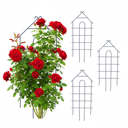 Gartenspalier 4er-Set, Rankhilfe aus Metall