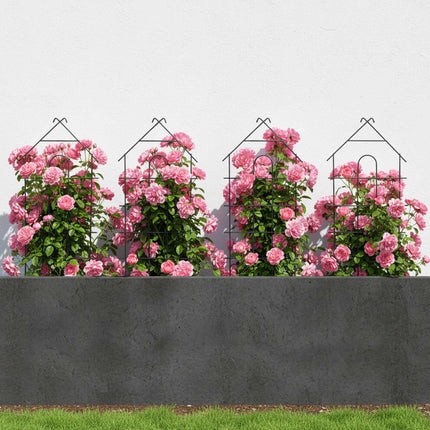 Gartenspalier 4er-Set, Rankhilfe aus Metall