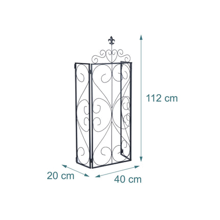 Ensemble de 2 treillis de jardin, support de grimpe articulé en métal