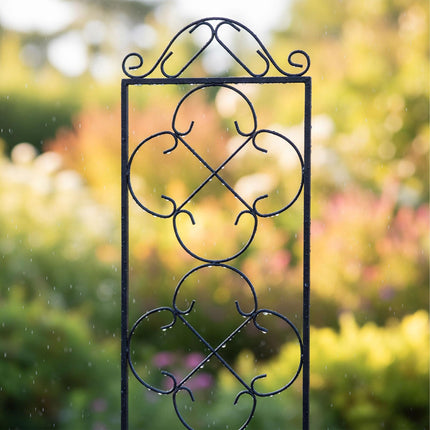 Ensemble de 4 treillis de jardin, support métallique pour plantes grimpantes