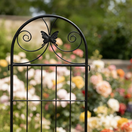 Ensemble de 4 treillis de jardin, en métal thermolaqué pour plantes grimpantes