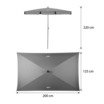 Sonnenschirm 220 cm, verstellbar, UV-Schutz