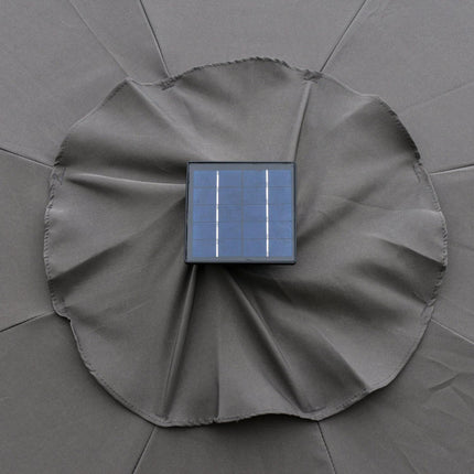 Garden umbrella with Solar LED light - dark grey, 270cm