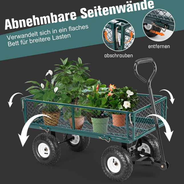 Gartenwagen, 150 kg, 10-Zoll-Luftreifen