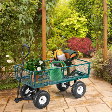 Chariot utilitaire de jardin, 150 kg, roues pneumatiques de 25 cm