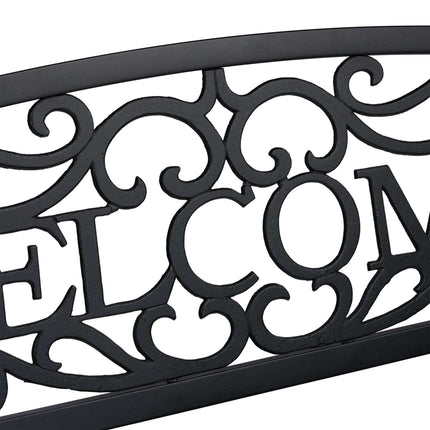 Banc de jardin Welcome en métal