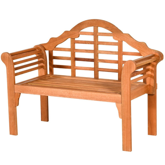 Banc de jardin banc pliant en bois pour extérieur 123 x 54 x 96 cm naturel