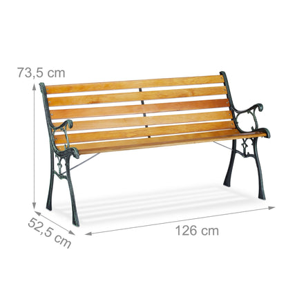 Banc de jardin avec structure en fonte