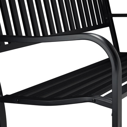 Banc de jardin avec support en métal