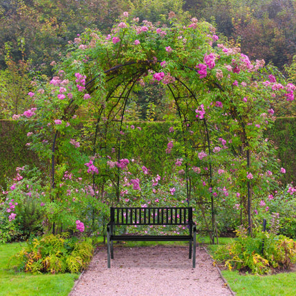 Banc de jardin avec support en métal