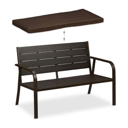 Banc de jardin avec coussin d'assise