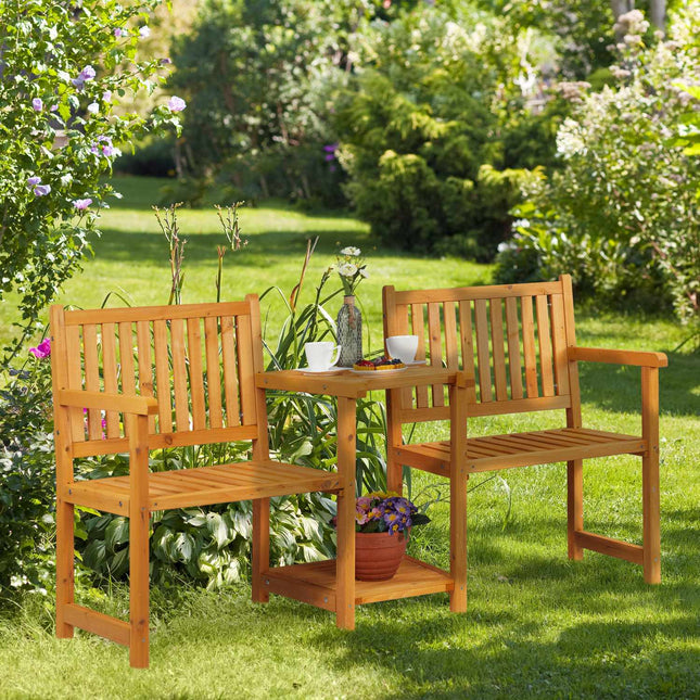 Banc de jardin avec table