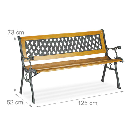 Banc de jardin en bois et fonte