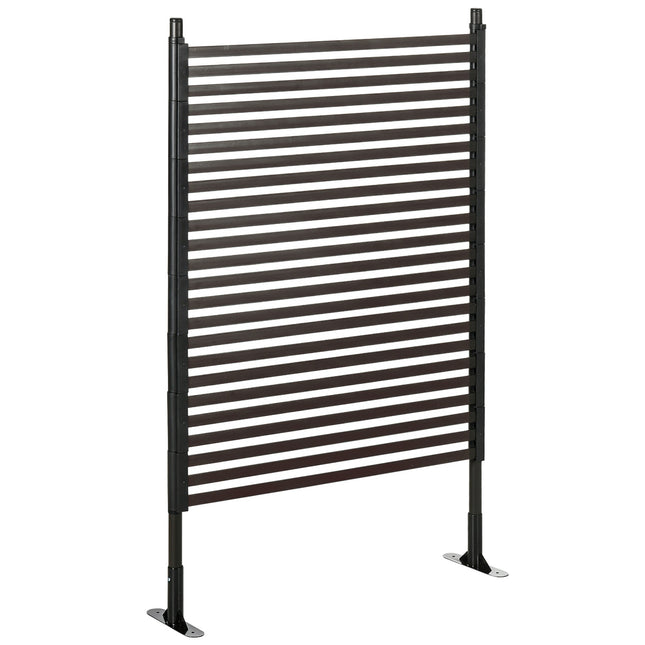 Clôture de jardin enfichable, clôture décorative de bassin 93 x 150 cm avec pied pour balcon terrasse en marron, idéale pour le jardin et l'aménagement paysager