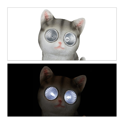Gartenfigur Katze mit Sonnenbrille