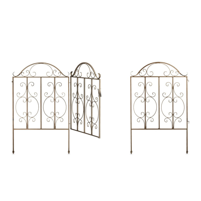 Gartentor in Bronze, 3-teilig