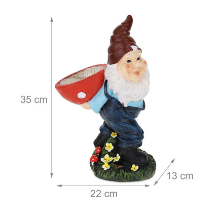 Gartenzwerg mit Vogelbad