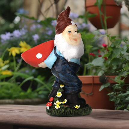 Gartenzwerg mit Vogelbad