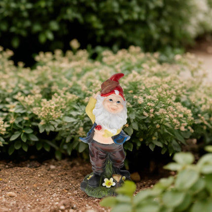 Gartenzwerg mit Marienkäfer