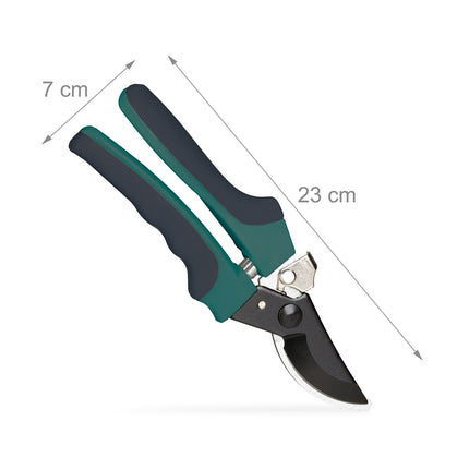 Ciseaux de jardin Bypass en noir-vert