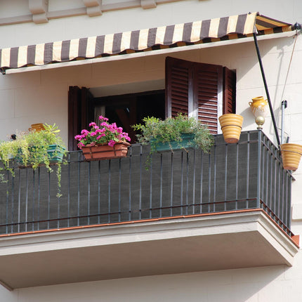 Paravent de jardin en anthracite de 1,5 m de hauteur