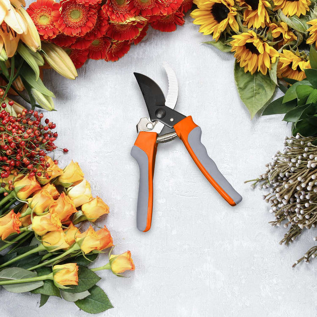 Cisaille de jardin Bypass en gris-orange