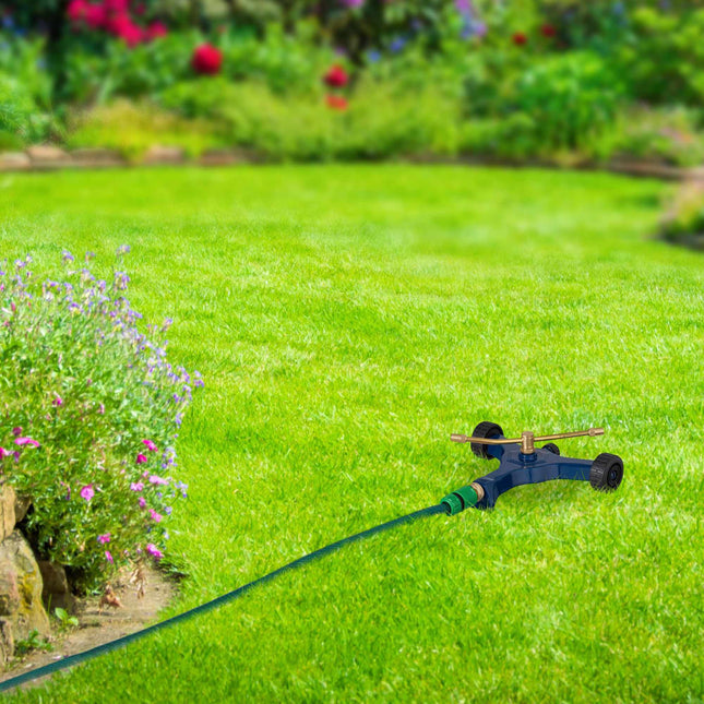 Arroseur de jardin à 2 bras avec roues