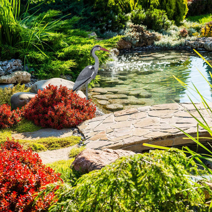 Gartenstatue Reiher