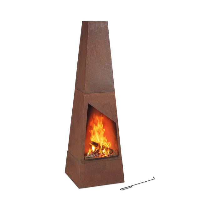 Poêle de jardin en acier corten