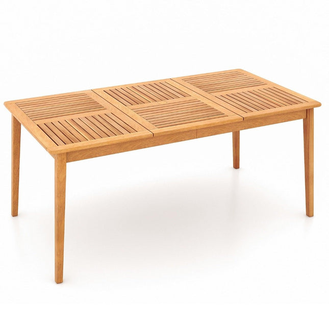 Gartentisch Akazienholz 170 x 90 cm großer Terrassentisch für 6 Personen Natur